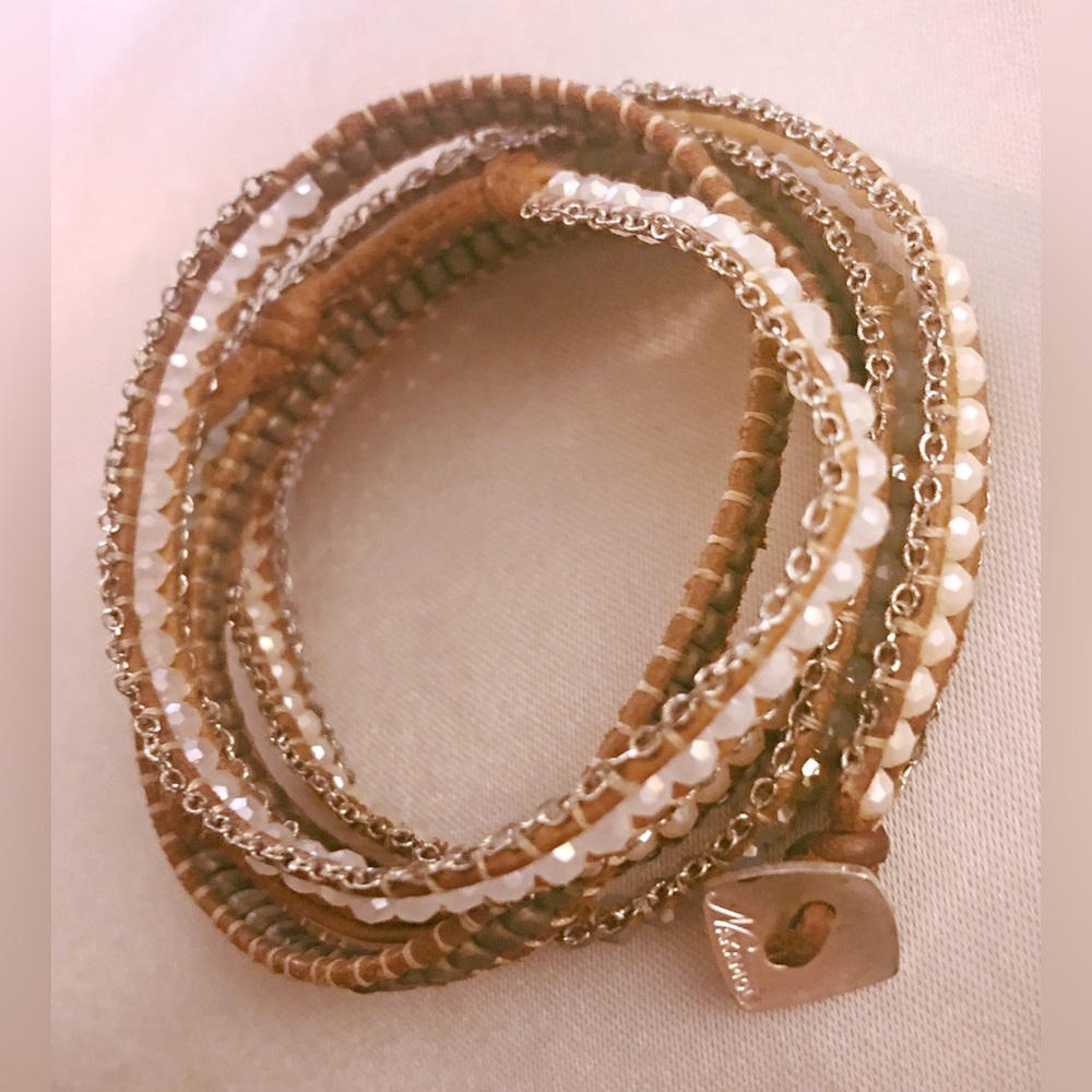 NAKAMOL Multicolor/Multilayer Boho Crystal Wrap Bracelet